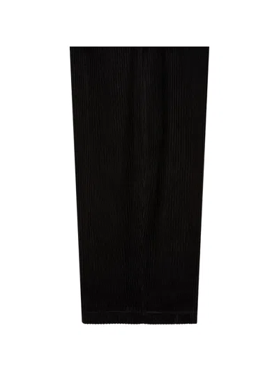Tomboy Corduroy Pintuck Trousers In Black