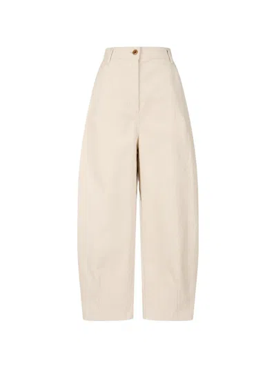 Tomboy Corduroy Trousers In White