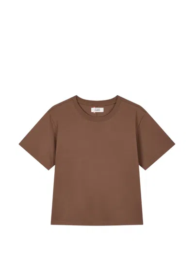 Tomboy Crew-neck Short-sleeve T-shirt In Brown