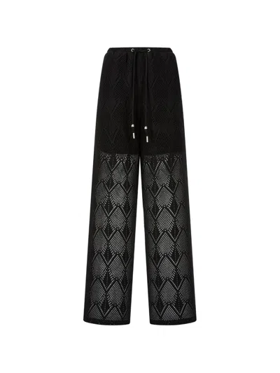 Tomboy Crochet Trousers In Black