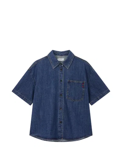 Tomboy Denim Pocket Shirt In Blue