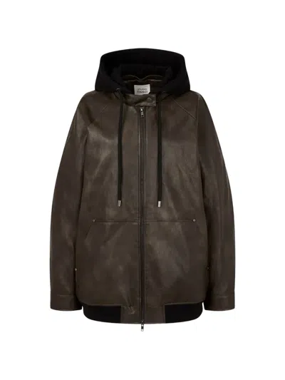 Tomboy Detachable-hood Jacket In Brown