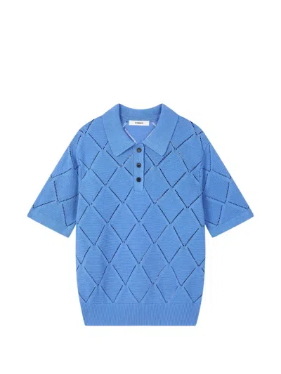 Tomboy Diamond Jacquard Knit In Blue