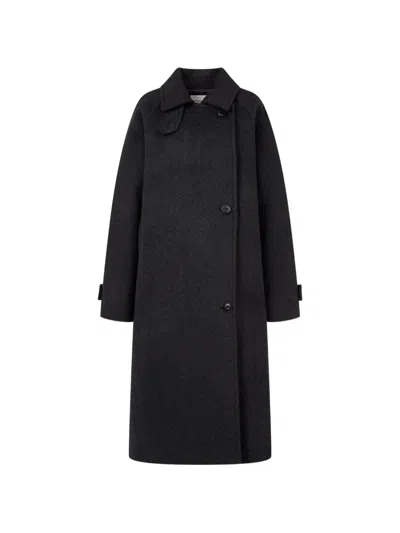 Tomboy Double-breasted Coat In Black