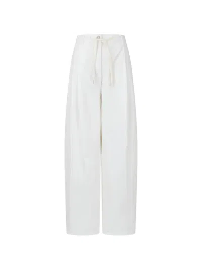 Tomboy Drawstring Denim Trousers In Neutral