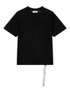 Tomboy Drawstring-hem Short-sleeve Top In Black