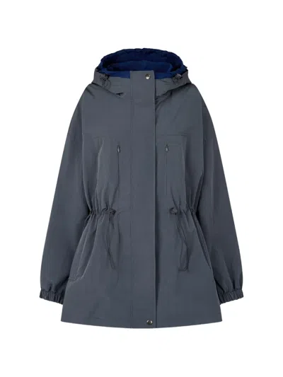 Tomboy Drawstring Hooded Jacket In Gray