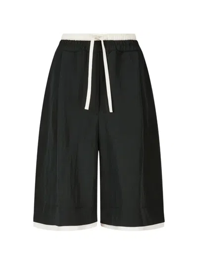 Tomboy Drawstring Shorts In Black