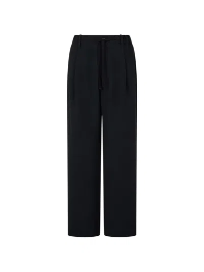 Tomboy Drawstring-waist Trousers In Black