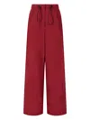 Tomboy Drawstring Wide-leg Trousers In Red
