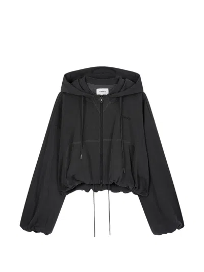 Tomboy Drawstring-hem Hoodie In Black