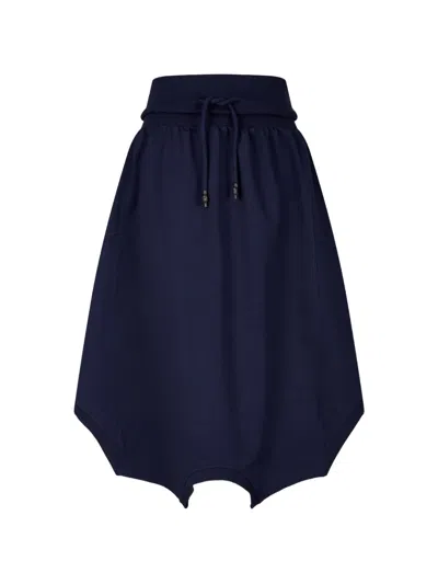 Tomboy Drawstring-waist Skirt In Blue