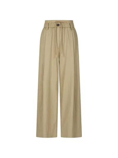 Tomboy Drawstring-waist Trousers In Brown