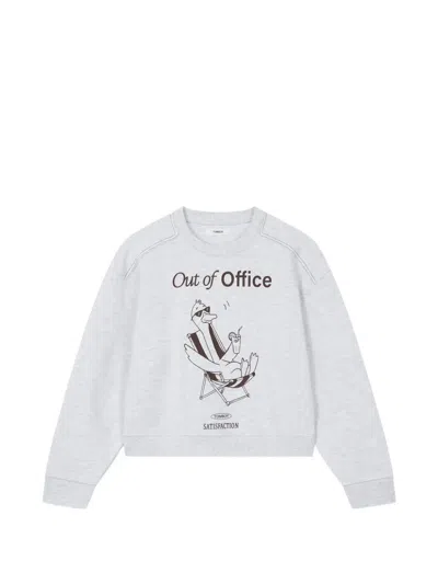 Tomboy Duck-print Sweatshirt In Gray