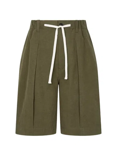 Tomboy Elastic Waist Shorts In Green