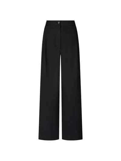 Tomboy Elasticated-waist Relaxed-fit Trousers In Black