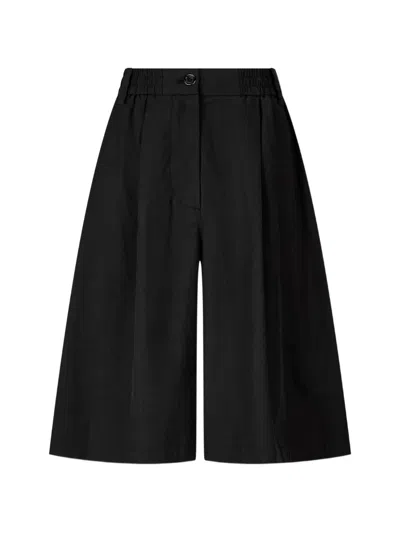Tomboy Elastic-waist Shorts In Black