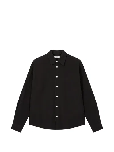 Tomboy Embroidered Long-sleeve Shirt In Black