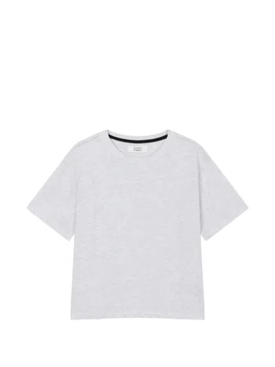 Tomboy Embroidered-back T-shirt In Gray