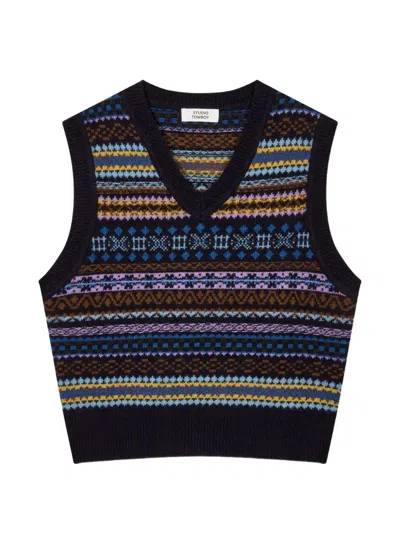 Tomboy Fair Isle-knit V-neck Vest In Multi