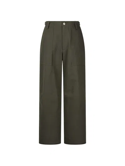 Tomboy Fatigue Cotton Trousers In Green