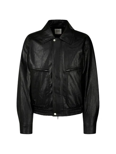 Tomboy Faux-leather Pocket Jacket In Black