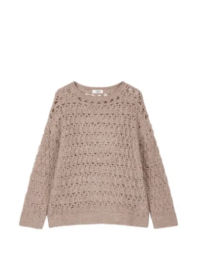Tomboy Fishnet-knit Sweater In Neutral