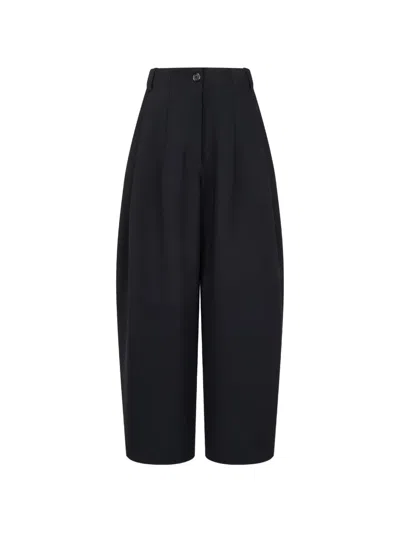 Tomboy Front-pleat Trousers In Blue