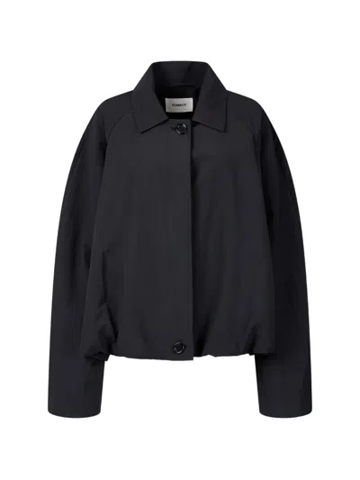 Tomboy Gathered Volume Jacket In Black