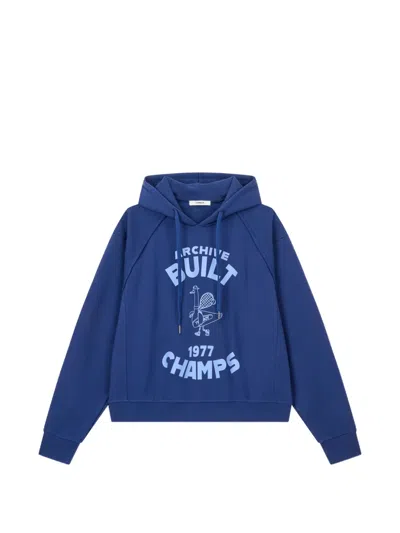 Tomboy Graphic-print Hoodie In Blue