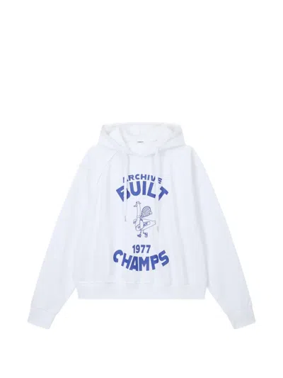 Tomboy Graphic-print Hoodie In White