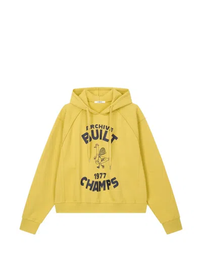 Tomboy Graphic-print Hoodie In Yellow
