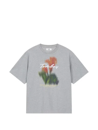 Tomboy Graphic Print T-shirt In Gray