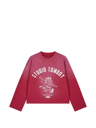 Tomboy Graphic-print Sweatshirt In Pink