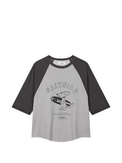 Tomboy Graphic-print T-shirt In Gray