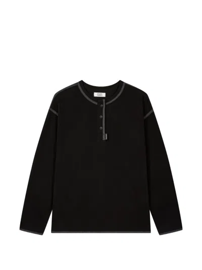 Tomboy Henley-neck T-shirt In Brown