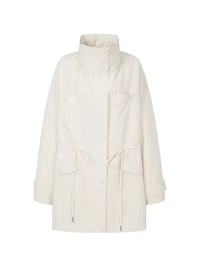 Tomboy High-neck Coat In White