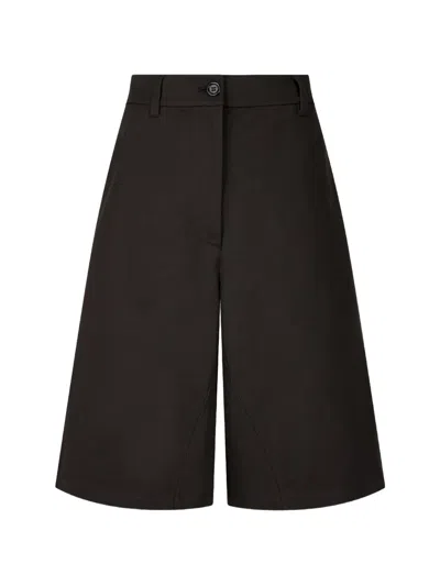 Tomboy High-waisted Wide-leg Shorts In Black