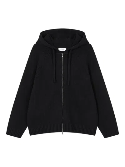 Tomboy Hooded Zip-up Sweater In Black