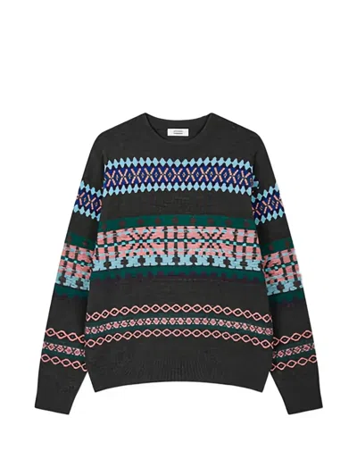 Tomboy Jacquard-knit Sweater In Gray