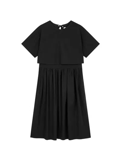 Tomboy Layered Dress In Black
