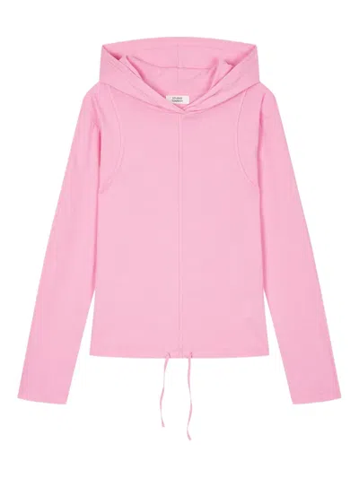 Tomboy Layered-piping Hoodie In Animal Print