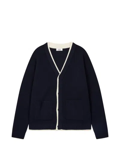 Tomboy Layered-style Cardigan In Blue