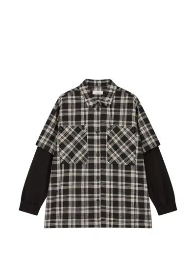 Tomboy Layered-style Check-pattern Shirt In Multi