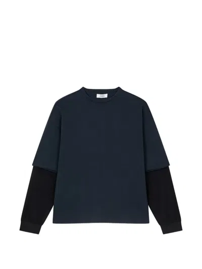 Tomboy Layered-style T-shirt In Blue