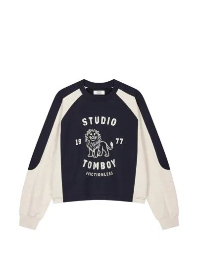Tomboy Lion-print Raglan-sleeve Sweatshirt In Multi