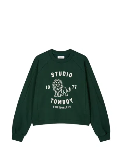 Tomboy Lion-print Sweatshirt In Green