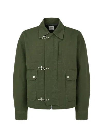 Tomboy Lobster-clasp Button-detail Jacket In Green