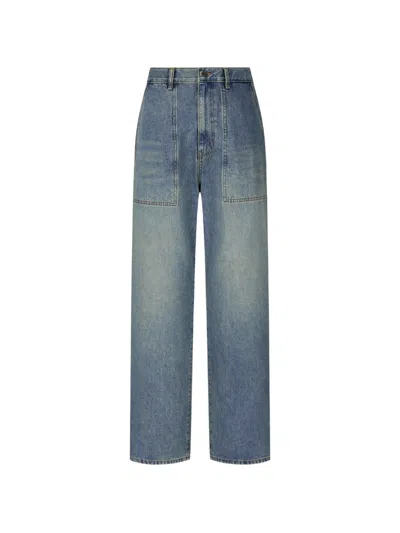 Tomboy Logo-patch Trousers In Blue