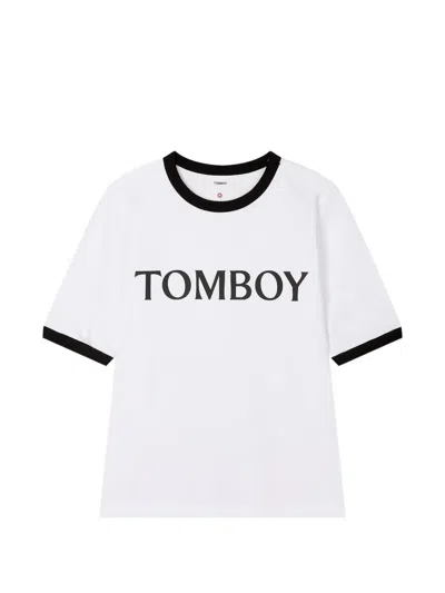 Tomboy Logo-print T-shirt In White